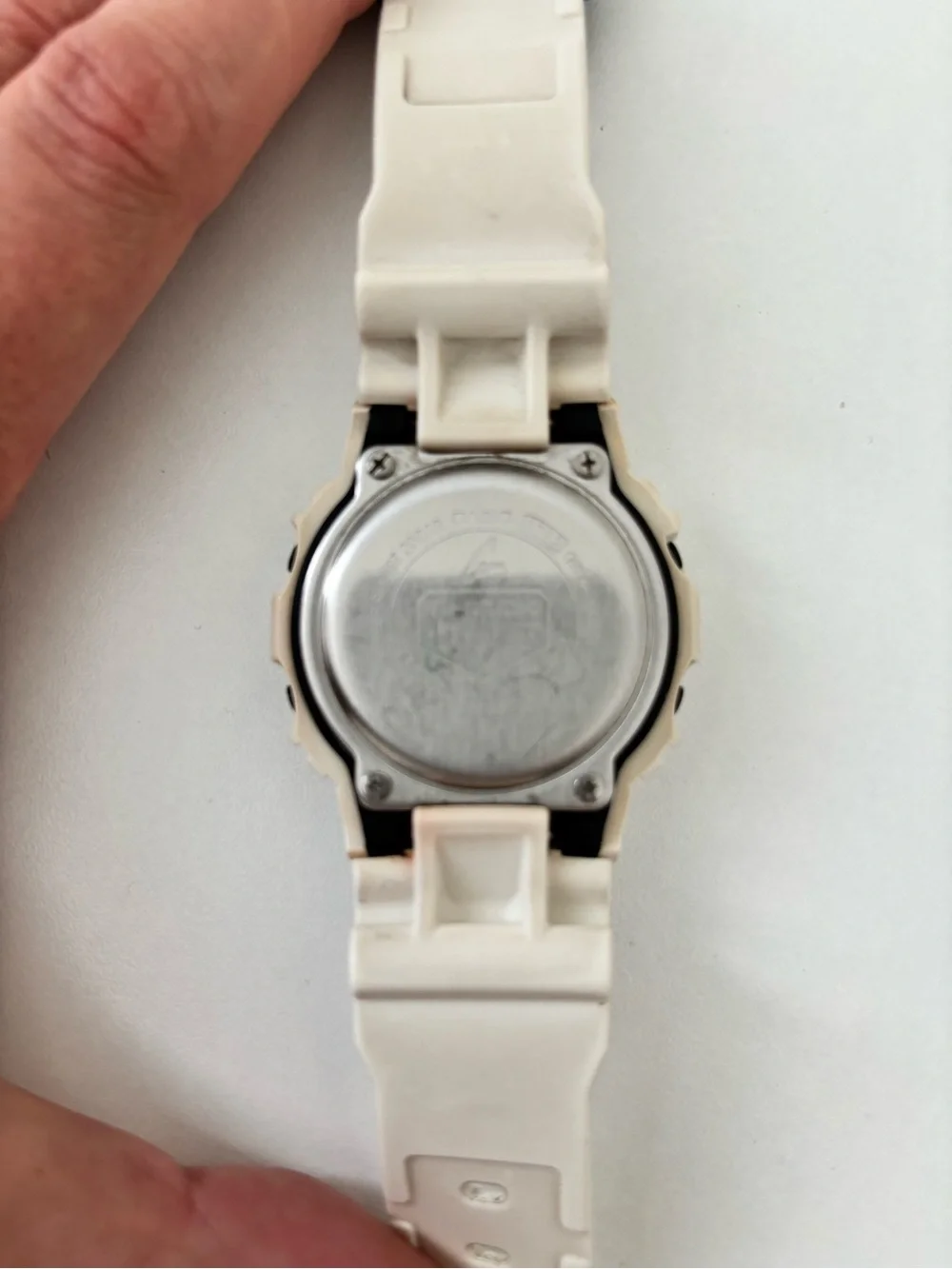 G-Shock White Digital Tough Solar Watch with Black Display Border